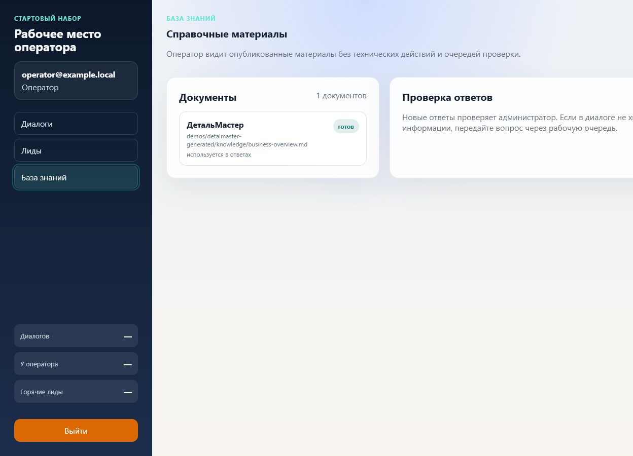 Экран контроля опубликованных материалов и проверки ответов на синтетических данных